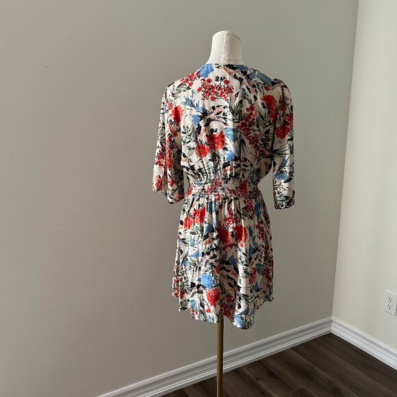 EUC Zara Patterned Mini Dress, Size M Floral Cocktail Dress Zara Party Dress - Picture 4 of 14
